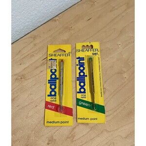 Vintage lot of Sheaffer Ball Point Pen Refills Green and Red Medium Point